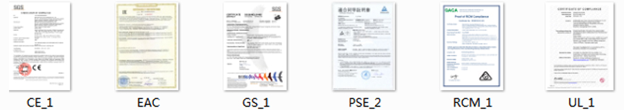 Certifications of 12W UK Plug Wall Mount Power Adapters