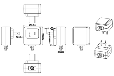 China plug with cable