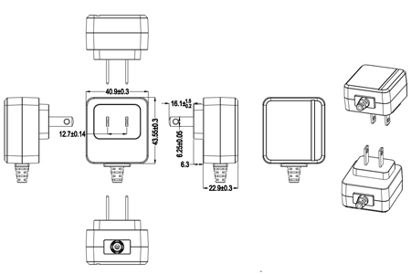 Japan plug with cable