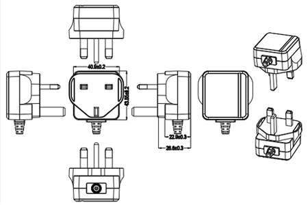 UK plug with cable